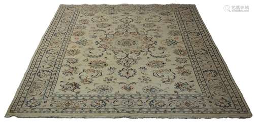 A North East Persian part silk meshed carpet,