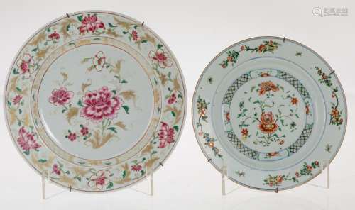 Two Cia Indias porcelain plates