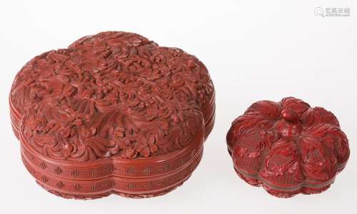 Chinese lacquer box, 19th - 20th century