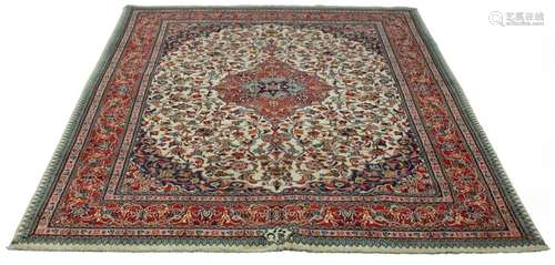 A North East Persian signed Moud carpet,