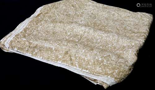 Gold embroidered bedspread