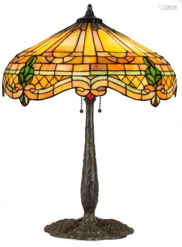 Gorham Leaded Glass Table Lamp