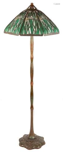 Style of Handel, Cattail Overlay Floor Lamp