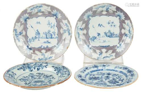 Four Hand Painted Dutch Plates