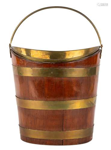 George III Mahogany & Brass Bound Bucket