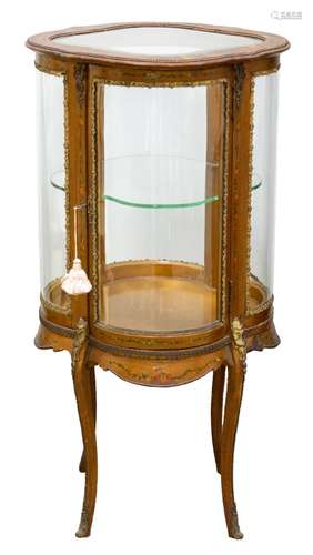 French Bernis Martin Style Hand Painted Vitrine Display Case