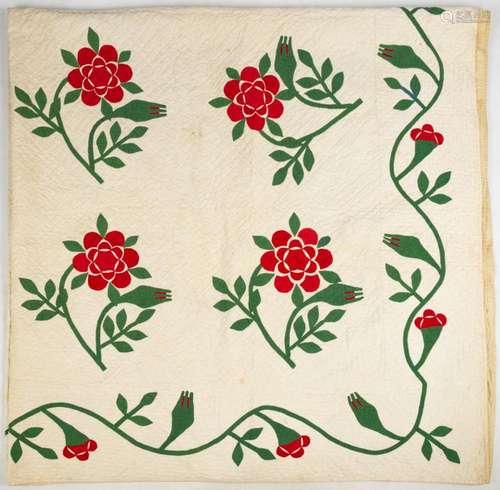 19th Century Rambling Rose Quilt