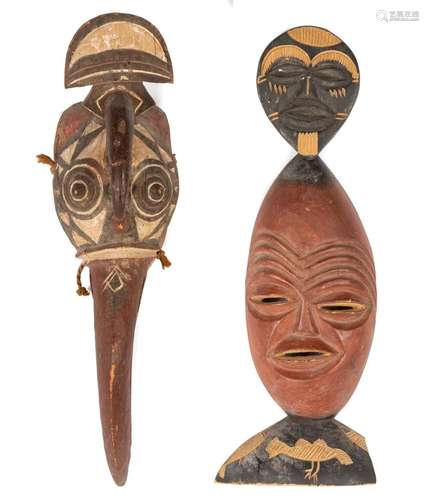 (2) African Tribal Masks