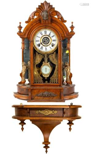 Gilbert and Co. Occidental Shelf Clock with Matching Reprodu...