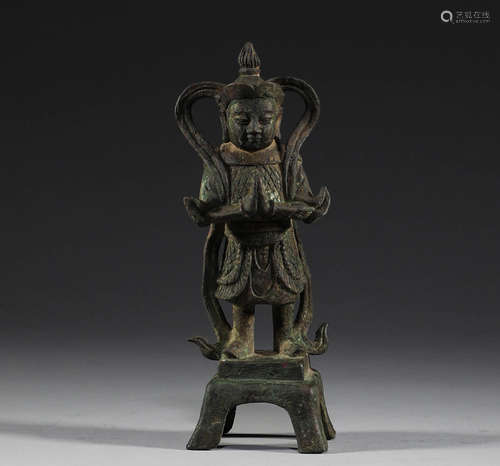 Ming Dynasty, bronze statue of heavenly king