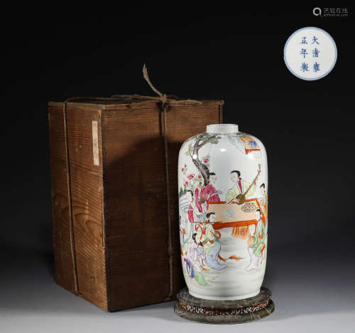 Qing Dynasty, pastel character story bottle