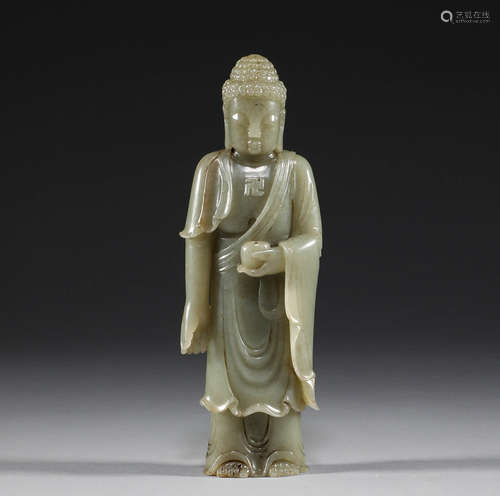 Ancient China, Hetian jade Buddha statue of Shakyamuni