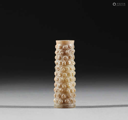 Ancient China, Hotan jade bone nail pattern, lozenge