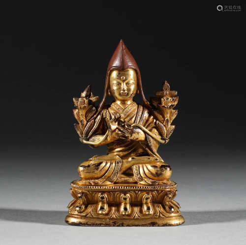 In the Qing Dynasty, bronze gilded zongkaba