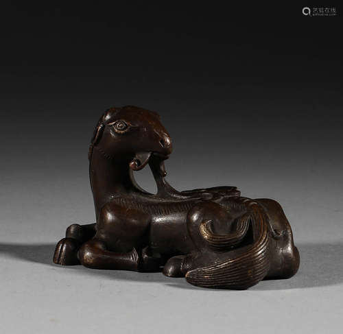 In the Qing Dynasty, bronze auspicious animals and sheep