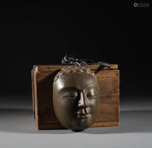 Ancient China, Northern Qi Dynasty, blue stone Buddha face