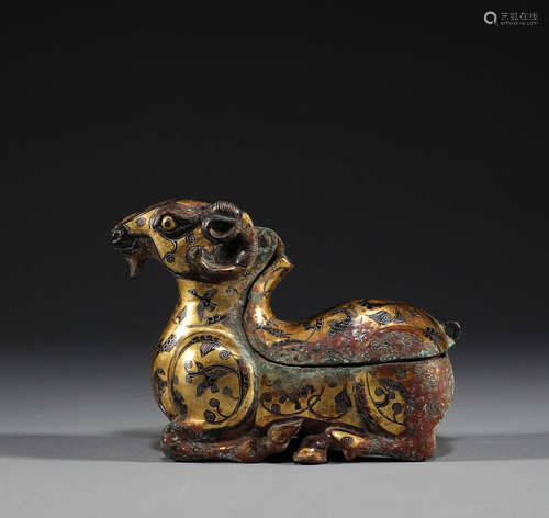 In ancient China, bronze inlaid with gold, silver and sheep