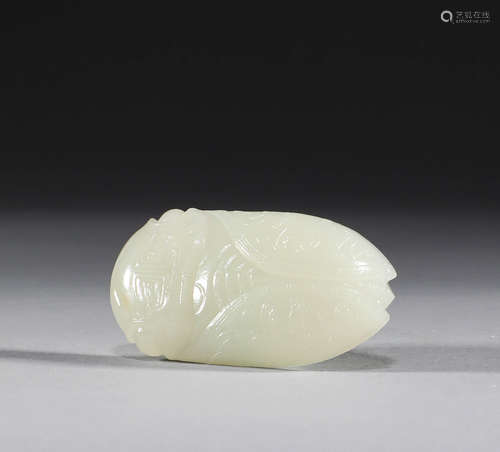 In the Qing Dynasty, Hotan jade cicada