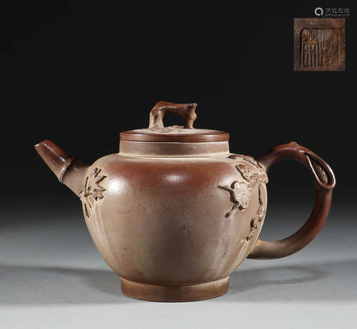 Purple clay pot in Qing Dynasty