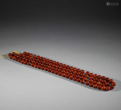 In the Qing Dynasty, there were a string of beeswax beads