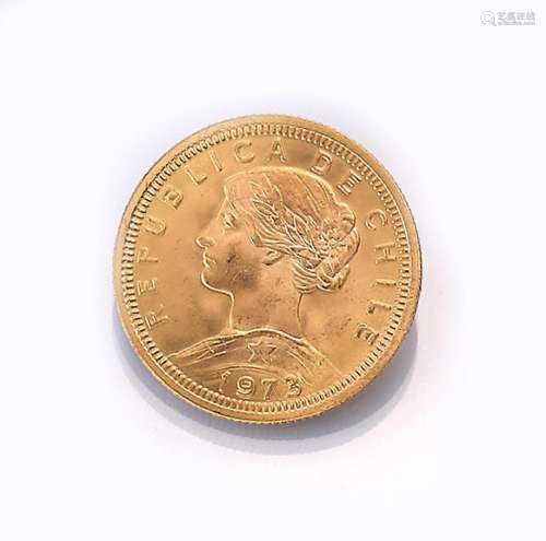 Gold coin, 100 Pesos, Chile, 1961