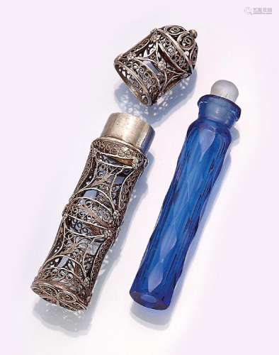 Perfume bottle, north german approx. 1835/40, silver