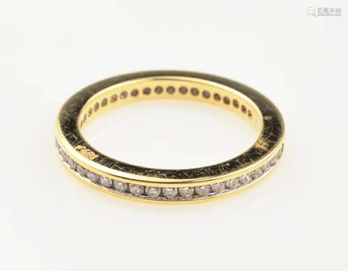 18 kt gold memoryring with brilliants