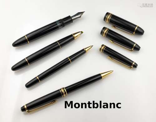 MONTBLANC pen set, fountain pen, ballpen