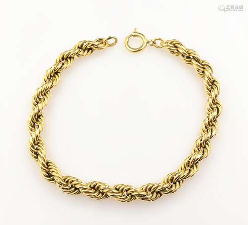 18 kt gold cord bracelet,