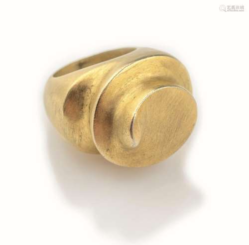 Design ring, silver 925 gold plated