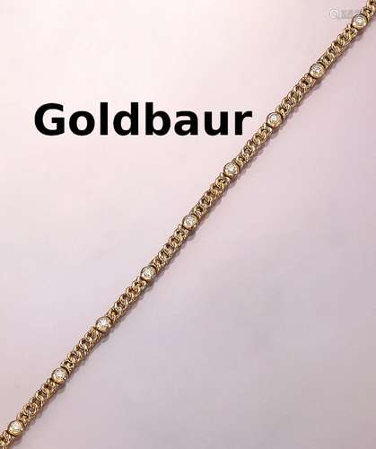 GOLDBAUR 18 kt gold bracelet with brilliants