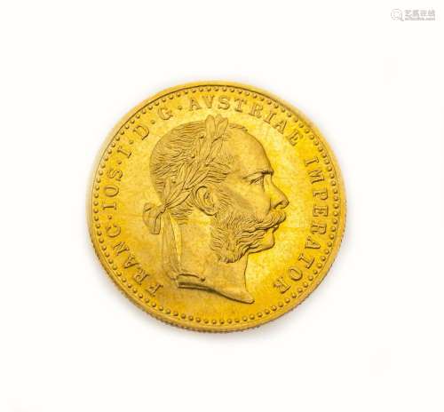Gold coin, 1 ducat, Austria-Hungary, 1915