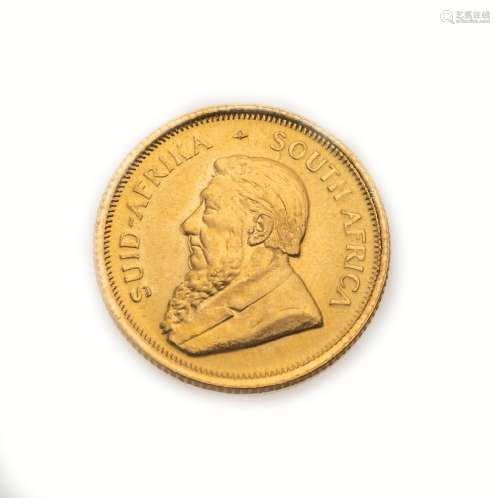 Gold coin, 1/10 Krugerrand, South Africa, 1980