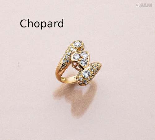 18 kt gold CHOPARD ring with brilliants