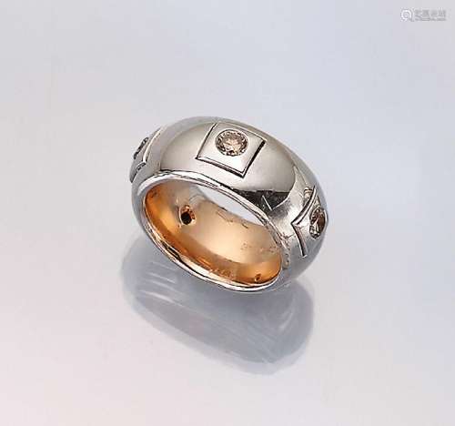 18 kt gold bandring with brilliants