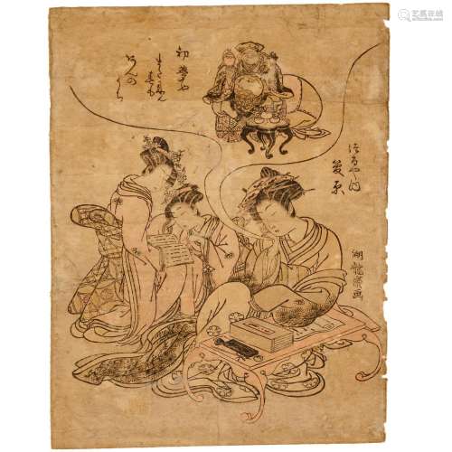 Isoda Koryusai, woodblock print, c. 1778