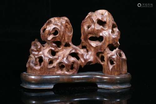 Rosewood Carving Shanzi Ornament, China