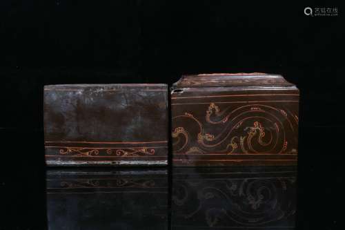Han Dynasty Painted Box With Silver, China