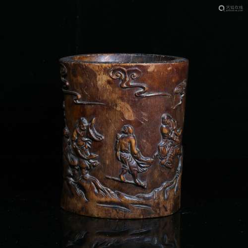Qing Dynasty Boxwood Wooden Carving 