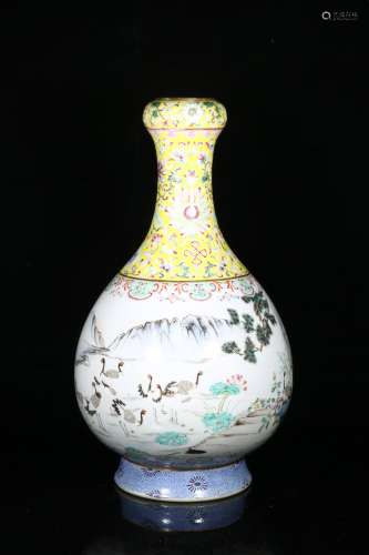 Qing Dynasty Daoguang Period Famille Rose Porcelain Gold Pai...