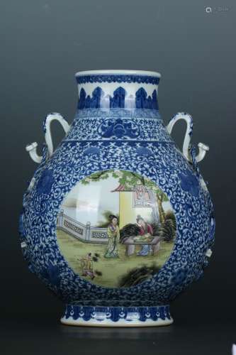 Blue Famille Rose Porcelain 