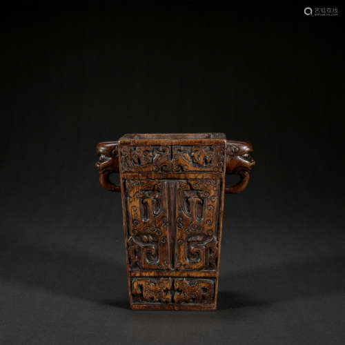 A eaglewood pen container,Qing Dynasty