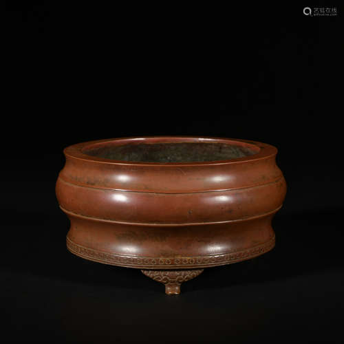 A bronze censer,Qing Dynasty