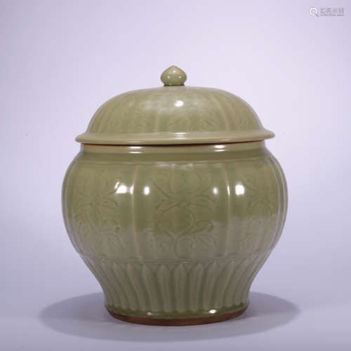 A Yao zhou kiln jar and cover,Ming Dynasty