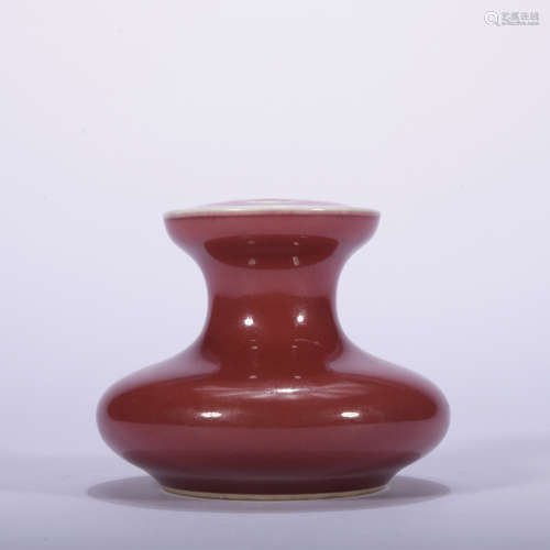 A peachbloom-glazed vase,Qing Dynasty