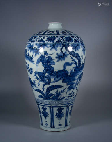 Yuan Dynasty - Blue and white [Character Story] Plum vase