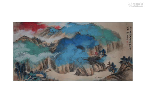Zhang Daqian - Splash color landscape