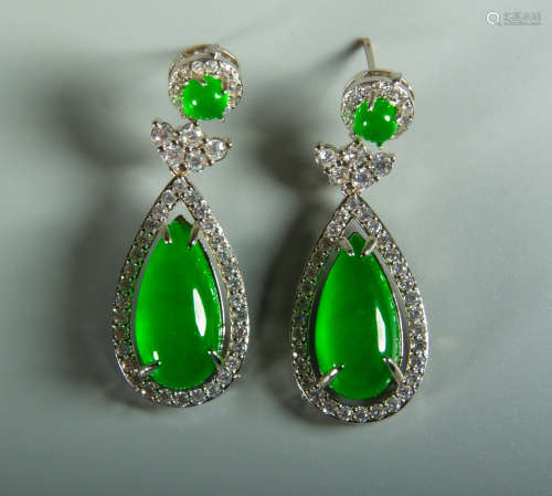 Qing Dynasty - Jade earrings