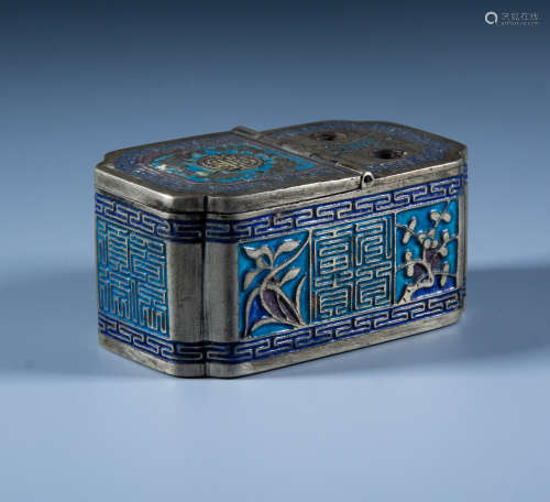Qing Dynasty - Cloisonne ointment box