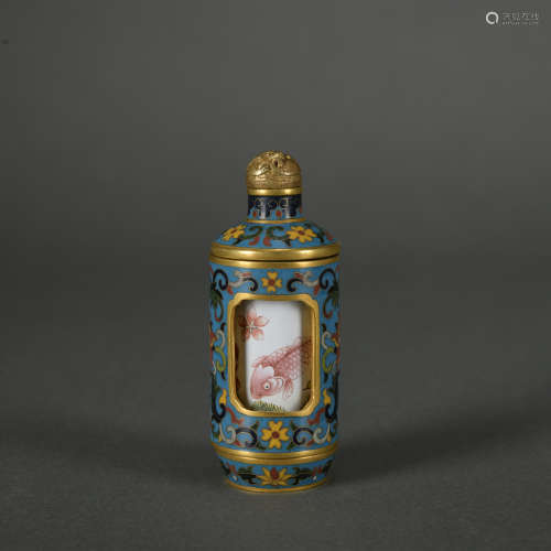 A Cloisonne enamel snuff bottle,Qing Dynasty